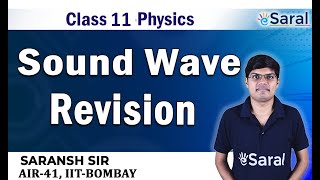 Sound Waves One Shot Revision  Physics Class 11 JEE NEET  Saransh Sir  eSaral [upl. by Innus]