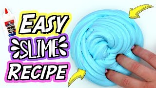 HOW TO MAKE SLIME For Beginners NO FAIL Easy DIY Slime Recipe [upl. by Zetroc]