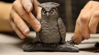 Clay Owl Sculpting Video Lesson [upl. by Graybill536]