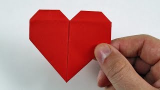 How To Make A Paper HeartFolding Origami Heart Tutorial [upl. by Helyn]