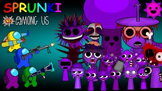 Among Us Attacks All Sprunki Turns Purple  Peanut Animation Funny [upl. by Noslrac]