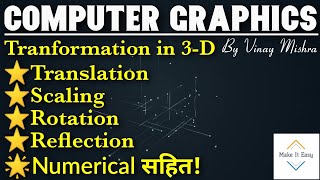 Transformation in 3D with numericals [upl. by Ardisj]