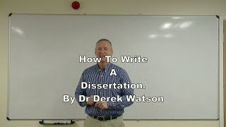 How To Write A Dissertation at Undergraduate or Masters Level [upl. by Morez]