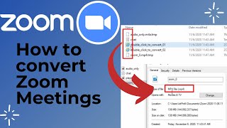 How to convert Zoom Meeting Videos to Mp4 formats [upl. by Donela]