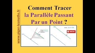 Comment Tracer Droite Parallèle Passant Par un Point  Pigerlesmaths [upl. by Marquis]