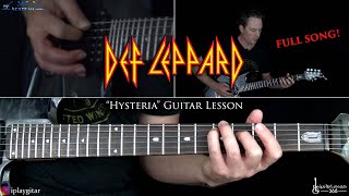 Hysteria Guitar Lesson  Def Leppard [upl. by Kenny]