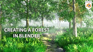 Creating a Forest scene in BLENDER  Nature pack [upl. by Newol513]