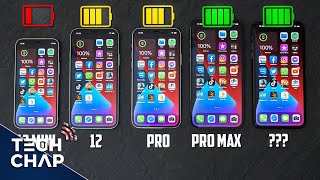 iPhone 12 Mini vs 12 vs 12 Pro vs 12 Pro Max  BATTERY Comparison  The Tech Chap [upl. by Haropizt838]