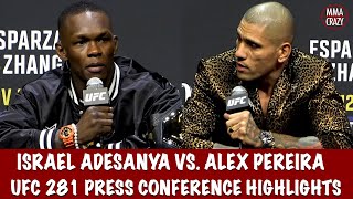 UFC 281 Israel Adesanya amp Alex Pereira Press Conference Highlights [upl. by Clothilde]