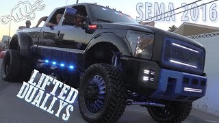 LIFTED DUALLY TRUCKS OF SEMA 2016 [upl. by Heddy]