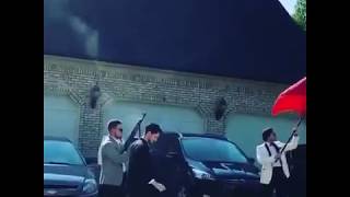 Albanian shooting tradition at wedding event in US with AK47 and M4 [upl. by Ledua721]