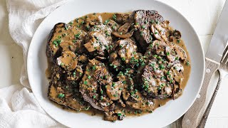 Delicious Classic Steak Diane Recipe  Creamy Cognac Sauce [upl. by Radbourne931]