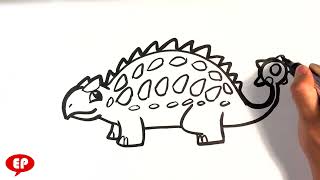 How to Draw a Dinosaur  Ankylosaurus [upl. by Scarrow891]