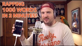 Rapping 1000 Words in 2 Minutes NEW WORLD RECORD [upl. by Aicala]