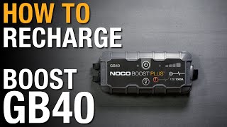 How to recharge your NOCO Boost GB40 [upl. by Ardnasirhc]