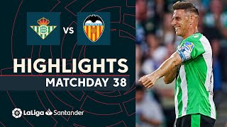 Resumen de Real Betis vs Valencia CF 11 [upl. by Yrrek]