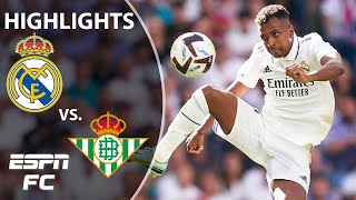 Real Madrid vs Real Betis  LaLiga Highlights  ESPN FC [upl. by Ellerehs734]