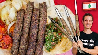 Lebanese Street Food 🇱🇧 Kofta Kebab Recipe  Street Food At Home Ep 4 [upl. by Derfniw]