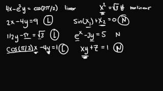 Examples of Linear amp Nonlinear Equations [upl. by Iveksarap]