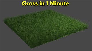 Create realistic grass in 1 minute in Blender [upl. by Yleve]