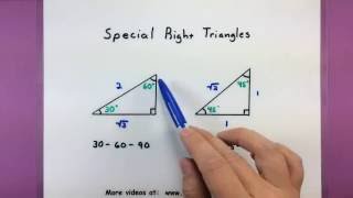 Trigonometry  Special triangles [upl. by Etti]