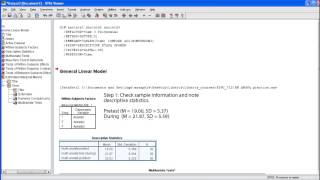 SPSS Tutorial Repeated measures ANOVA [upl. by Intruoc]