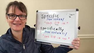 How to Pronounce Specific and Specifically [upl. by Litt]