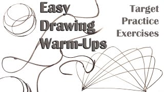 Easy Drawing WarmUps Target Practice Exercises [upl. by Tavish]