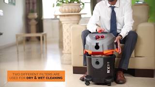 Euroclean WD X2 Wet amp Dry Vacuum Cleaner  Eureka Forbes [upl. by Worlock]