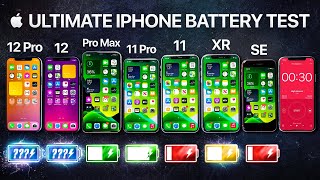 iPhone 12 vs iPhone 12 Pro  11 Pro Max  11 Pro  11  XR  SE Battery Life DRAIN Test [upl. by Cosenza]