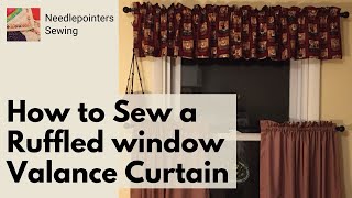 How to Sew an Easy Ruffle Window Valance Curtain [upl. by Eiboj25]