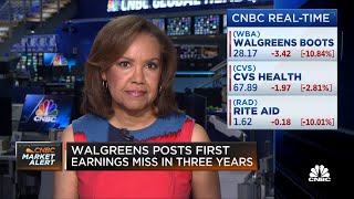 Walgreens posts first earnings miss in three years [upl. by Sigsmond989]