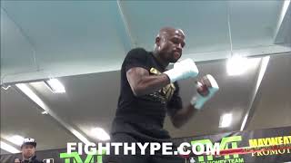 FLOYD MAYWEATHER FINAL WORKOUT EXCLUSIVE LATENIGHT SHADOWBOXING FOR MCGREGOR CLASH [upl. by Ram]