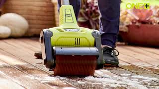 RYOBI 18V ONE Cordless Patio Cleaner With Scrubbing Brush RY18PCB [upl. by Nospmoht]