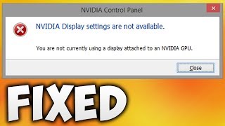 How To Fix NVIDIA Display Settings Are Not Available Error Easy Solution [upl. by Selwyn368]