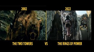 Warg Comparison LOTR amp Rings of Power [upl. by Beora]