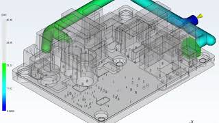 Moldflow Analysis Pressure Drop  MoldMan Systems™ [upl. by Mallorie]