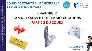 Cours amortissements des immobilisations  comptabilité  GEA [upl. by Tamarah]