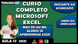 Curso Excel Completo Iniciante ao Avançado Aula 1 2021 ATUALIZADO [upl. by Diba]