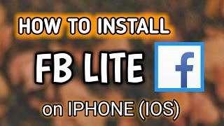 HOW TO INSTALL FACEBOOK LITE ON IPHONE IOS  TUTORIAL 2021🔥  Rolando Atienza TV [upl. by Annaxor663]