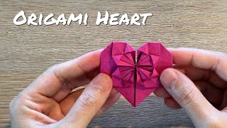 Origami Heart  Beautiful Paper Heart Tutorial [upl. by Einnek]