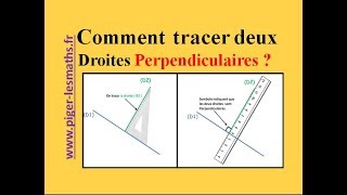 Comment Tracer deux droites Perpendiculaires  Pigerlesmaths  CM1 CM2 6eme [upl. by Deroo404]