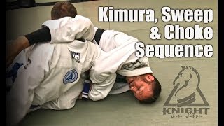 JiuJitsu Submissions  Kimura Sweep amp Choke Sequence [upl. by Eurydice681]