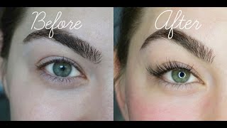 Wimpernverlängerung selber machen Tutorial  Lash Extensions DIY [upl. by Htrow]