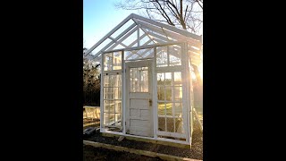 Building A DIY Greenhouse with Old Windows  PART 1 [upl. by Porush]