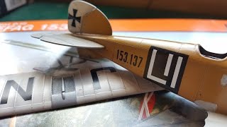 Eduard 148 Albatros DIII amp How to Paint Wooden Effect on Scale Models  Part 2 [upl. by Ahsinyd]