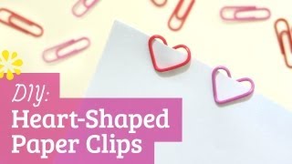 DIY Heart Paper Clips  Valentines Day  Sea Lemon [upl. by Rehpinej]