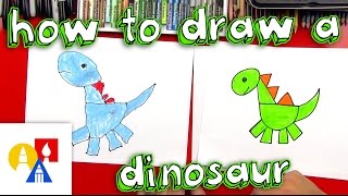 How To Draw A Dinosaur With Shapes [upl. by Okramed]