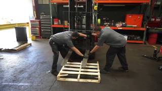 How to Change Forklift Forks  Southern States Toyotalift [upl. by Errick]