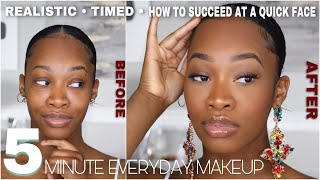 Realistic 5 MINUTE Everyday MAKEUP TIMED  How to Succeed at a Quick Face Every Time  Maya Galore [upl. by Shaia]